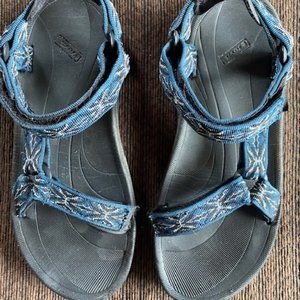 Women's Teva Hurricane sandals blue & black size 7